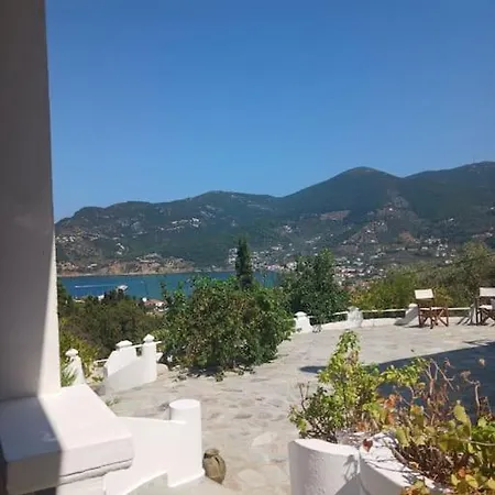 Villa Aspalathus Red, Pool And Panoramic Views To Fulfil Your Aegean Memories Skopelos